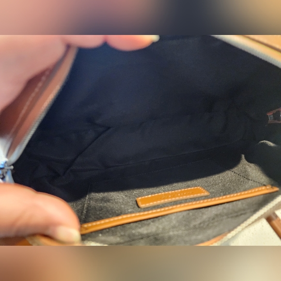 Marge Sherwood Soft Tote Bag Brown Leather & Canvas - Picture 5 of 8